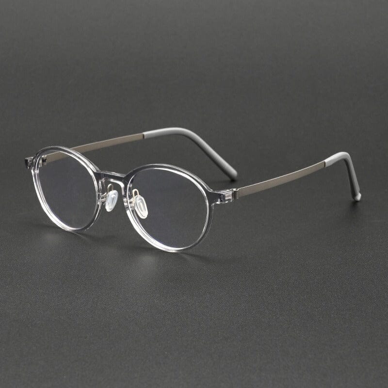 Nawab Vintage TR90 Eyeglasses Frame Oval Frames Southood Clear Gray