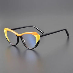 Nayeli Vintage Acetate Cat Eye Glasses Frame Cat Eye Frames Southood Black Yellow