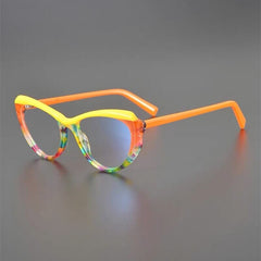 Nayeli Vintage Acetate Cat Eye Glasses Frame Cat Eye Frames Southood Orange Yellow