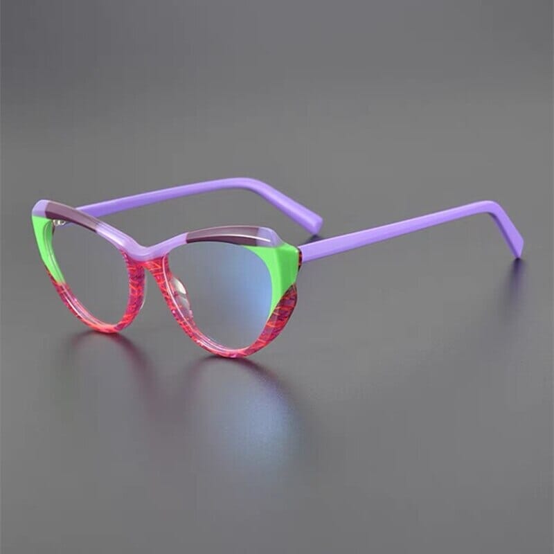Nayeli Vintage Acetate Cat Eye Glasses Frame Cat Eye Frames Southood Purple Red