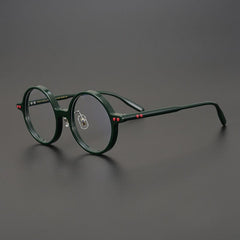 Nedaa Hand Craft Retro Tortoise Round Glasses Frame Round Frames Southood Green