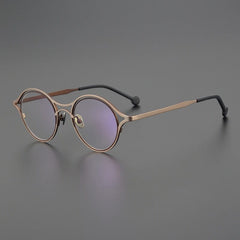 Newman Vintage Titanium Glasses Frame Geometric Frames Southood Brown