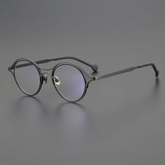 Newman Vintage Titanium Glasses Frame Geometric Frames Southood Gray