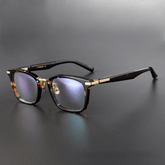Newt Vintage Acetate Titanium Glasses Frame Rectangle Frames Southood Leopard