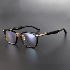 Newt Vintage Acetate Titanium Glasses Frame Rectangle Frames Southood Leopard