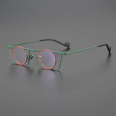 Nikson Designer Titanium Glasses Frame Geometric Frames Southood Green 