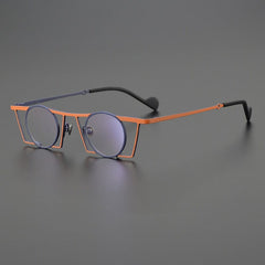 Nikson Designer Titanium Glasses Frame Geometric Frames Southood Orange