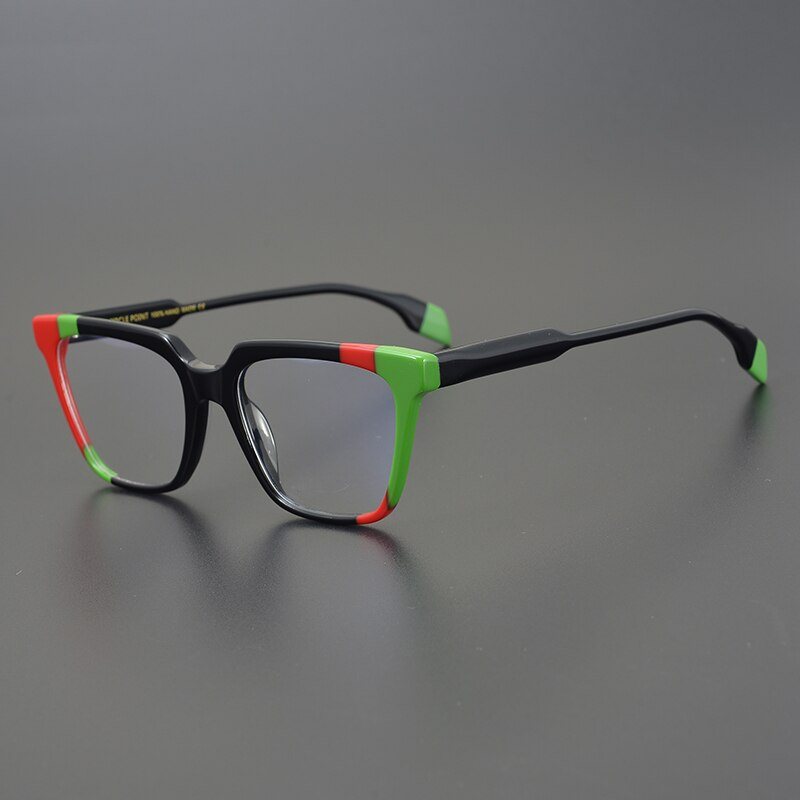 Niurka Vintage Acetate Glasses Frame Rectangle Frames Southood Black