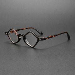 Norrie Vintage Acetate Glasses Frame Geometric Frames Southood Leopard