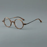 Novak Retro Round Acetate Optical Glasses Frame Round Frames Southood Wood Grain
