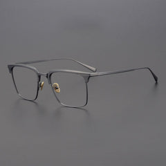 Oates Titanium Glasses Frame Rectangle Frames Southood Gun