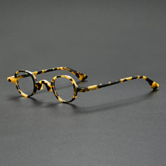 Obed Vintage Small Acetate Frame Round Frames Southood Yellow Leopard