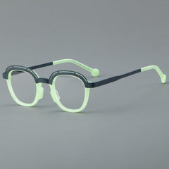 Ochoa Retro Square Glasses Frame Rectangle Frames Southood Green