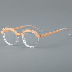 Ochoa Retro Square Glasses Frame Rectangle Frames Southood Orange Clear