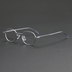 Olmo Retro Titanium Eyeglasses Frame Oval Frames Southood Silver
