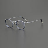 Oma Premium Series Vintage Glasses Frame Round Frames Southood Blue Silver