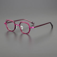 Omar Titanium Acetate Glasses Frame Round Frames Southood Purple