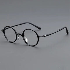 Ono Retro Round TR90 Optical Glasses Frames Round Frames Southood Black