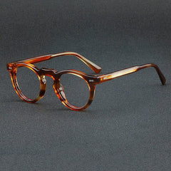 Orell Retro Acetate Glasses Frame Round Frames Southood Amber