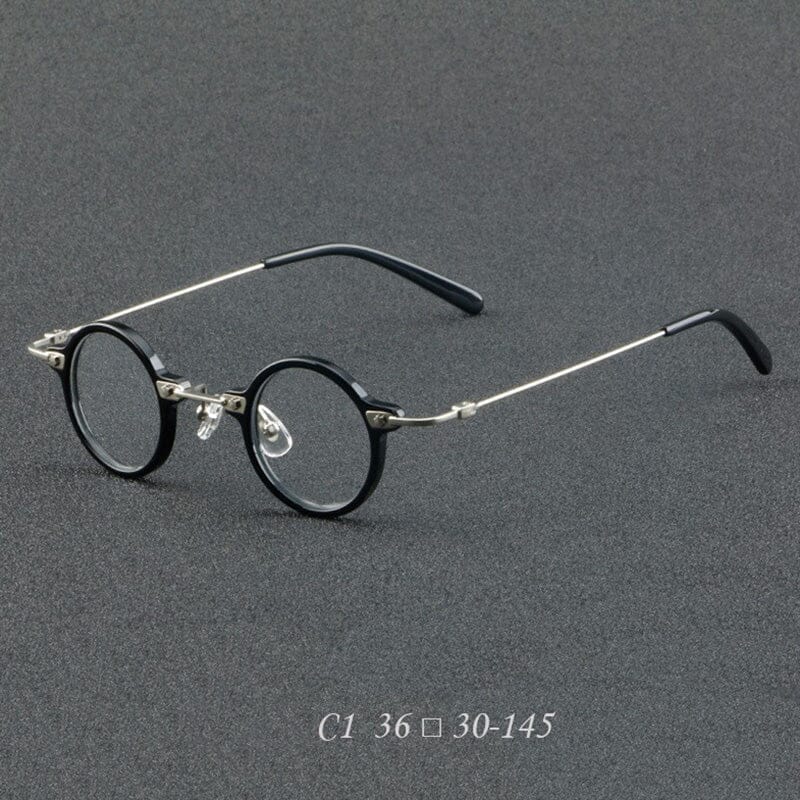 Orita Small Punk Round Glasses Frame Round Frames Southood C1Black