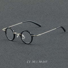 Orita Small Punk Round Glasses Frame Round Frames Southood C1Black