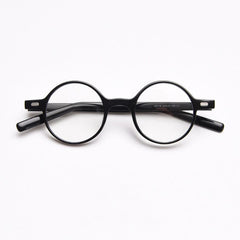 Orval Vintage TR90 Round Eyeglasses Round Frames Southood Black 