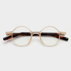 Orval Vintage TR90 Round Eyeglasses Round Frames Southood Tea Leopard 