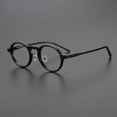 Osrid Vintage Acetate Eyeglasses Frame Round Frames Southood Black