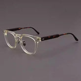 Oswald Vintage Designer Acetate Glasses Frame Oval Frames Southood Yellow Leopard