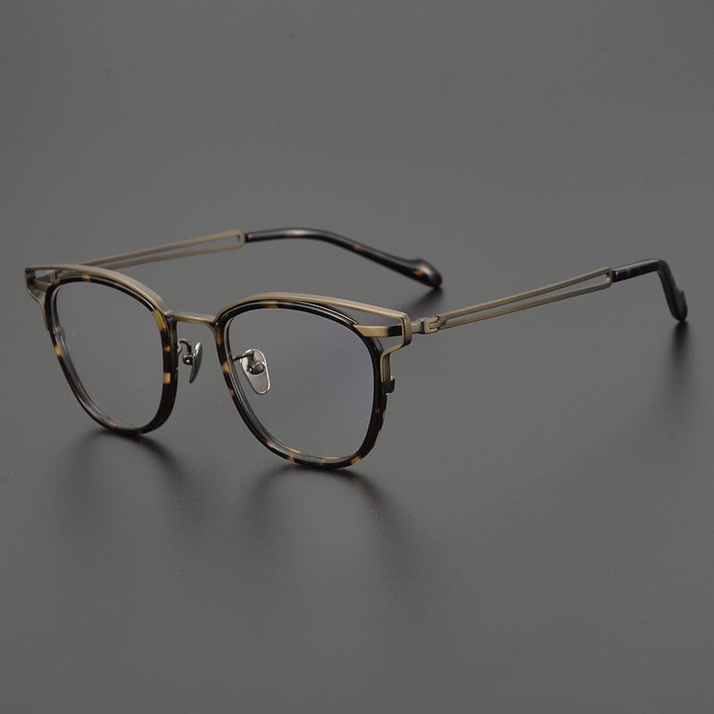 Otis Titanium High-Quality Glasses Frame Rectangle Frames Southood Leopard