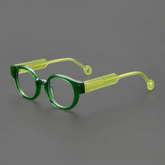 Ozlem Retro Acetate Glasses Frame Oval Frames Southood Clear Green