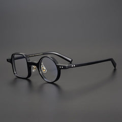 Paola Vintage Acetate Glasses Frame Geometric Frames Southood Black