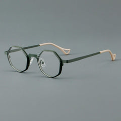 Paris Unisex Polygon Glasses Frame Geometric Frames Southood Green