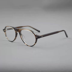 Pat Retro Big Glasses Frame Aviator Frames Southood Brown Stripe