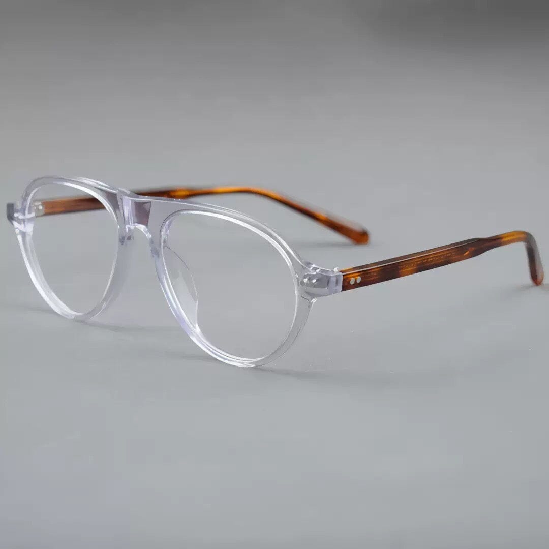 Pat Retro Big Glasses Frame Aviator Frames Southood Clear Leopard