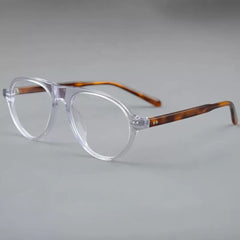 Pat Retro Big Glasses Frame Aviator Frames Southood Clear Leopard