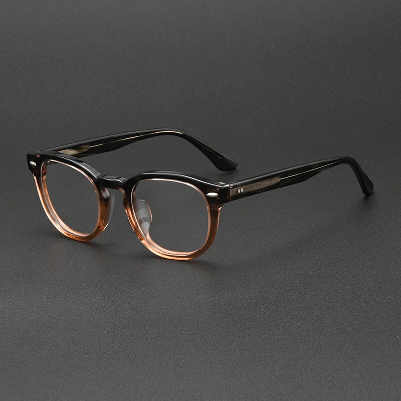 Patel Vintage Acetate Glasses Frame Oval Frames Southood Black Brown