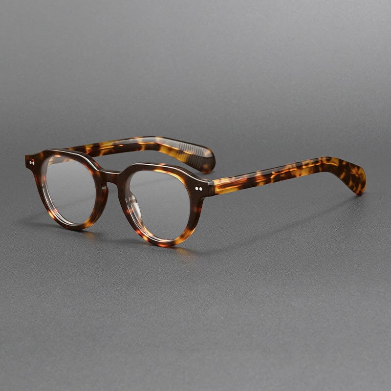 Pau Vintage Acetate Glasses Frame Oval Frames Southood Leopard