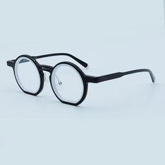 Perri Retro Round Acetate Optical Glasses Frames Round Frames Southood New black white