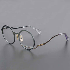 Perry Irregular High-End Retro Round Glasses Frame Round Frames Southood Gray gun