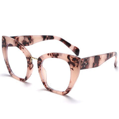 Phoebe Oversized Cat Eye Glasses Frame Cat Eye Frames Southood C4 pink dot clear 