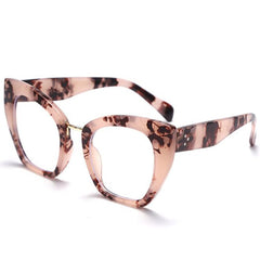 Phoebe Oversized Cat Eye Glasses Frame Cat Eye Frames Southood C4 pink dot clear