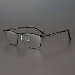 Pierson Titanium Square Flip Up Full Glasses Frame Rectangle Frames Southood Black
