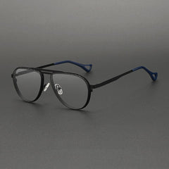 Porro Vintage Alloy Eyeglasses Frame Aviator Frames Southood Black