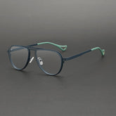 Porro Vintage Alloy Eyeglasses Frame Aviator Frames Southood Dark Blue