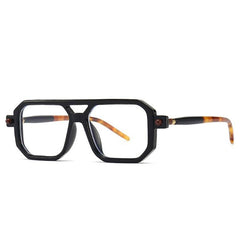 Primo Vintage Square Glasses Frame Rectangle Frames Southood bright black clear