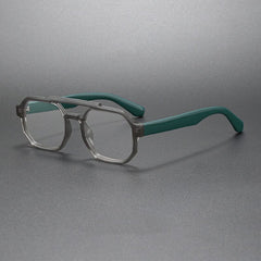 Pubill Vintage Acetate Eyeglasses Frame Aviator Frames Southood Gray Blue Green