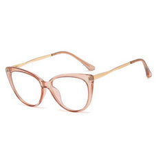 Queena TR90 Optical Glasses Frame Cat Eye Frames Southood C7 tea clear