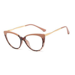 Queena TR90 Optical Glasses Frame Cat Eye Frames Southood C8 khaki