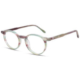 Quinn Vintage Acetate Glasses Frame Round Frames Southood Purple Green